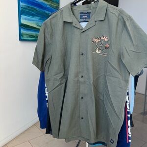Roark Olive Casual Button Down Shirt